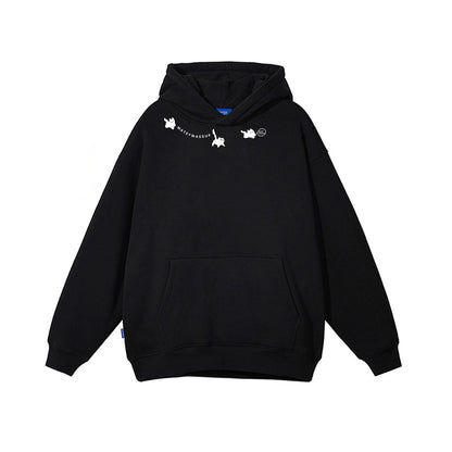 6カラー【トップス】😻猫プリント 子猫 フード付き スウェット ユニセックス 冬 裏起毛 パーカー【FCシリーズ】