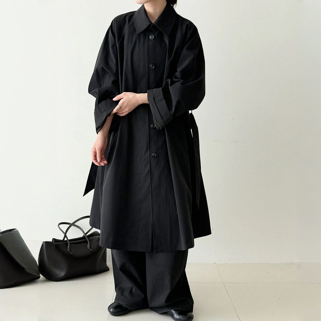 【アウター】春 秋 ベルト付き エレガント オードリーヘップバーン風 トレンチ コート 【JZシリーズ】