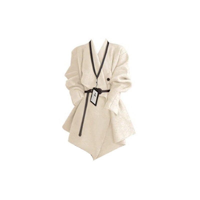 【ワンピース】春 秋 冬 シャネル風 ニット アウター + ブラック ワンピース 2点 上下セット 【JZシリーズ】