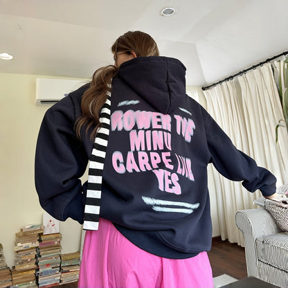 【トップス】韓国風 フード付き アルファベット スタイリッシュ パーカー【FCシリーズ】