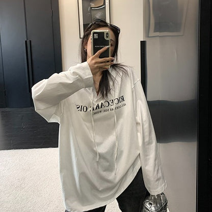 【トップス】薄手 UV対策パーカー レタープリント フード付き 長袖  Tシャツ  【FCシリーズ】