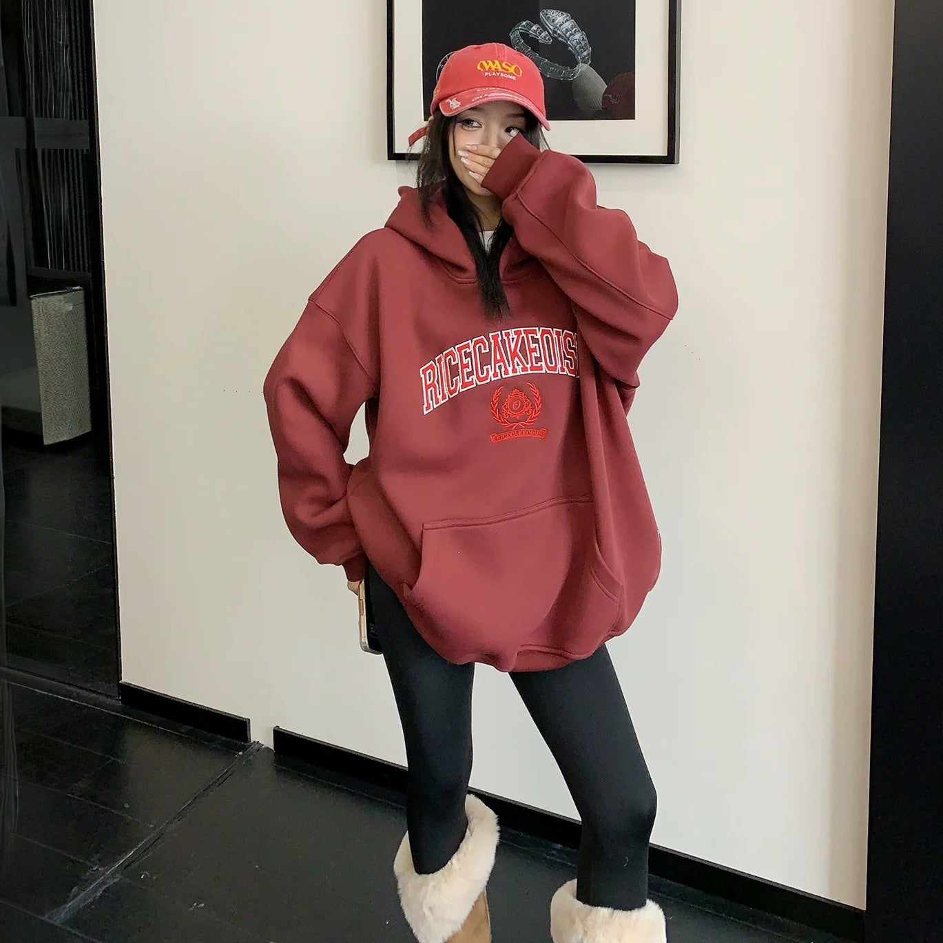 【トップス】刺繍 春 秋 冬 ヘビーウェイト 裏起毛  フード付き パーカー 【FCシリーズ】