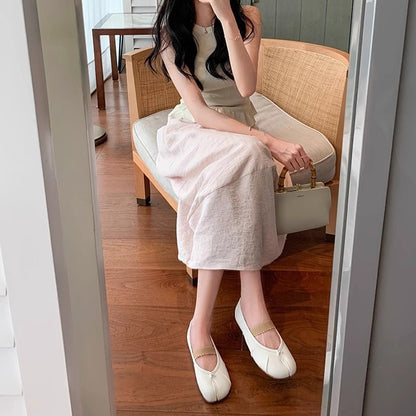 【シューズ】ラウンドトゥ 足袋風 フラット メリージェーンシューズ レディース 足袋シューズ パンプス