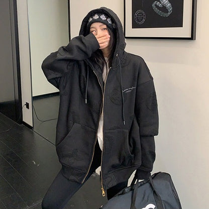 【アウター】フード付き レーザー刺繍 トレンド感 ジャケット 【FCシリーズ】