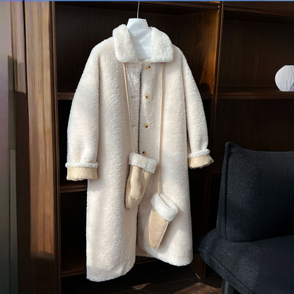 【アウター】春 秋 冬 ボア 手袋付き ムートン風 テーラードカラー コート 【JZシリーズ】