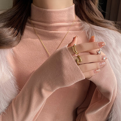 【トップス】🌈12色展開！ハーフタートルネックインナートップス 🏷️超万能 柔らかくて暖かい【JZシリーズ】