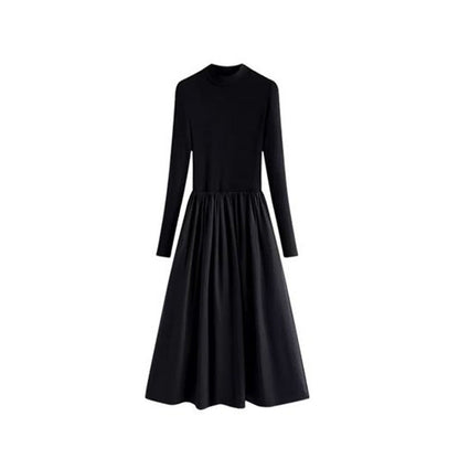 【ワンピース】春 秋 冬 シャネル風 ニット アウター + ブラック ワンピース 2点 上下セット 【JZシリーズ】