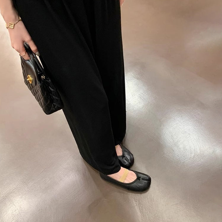 【シューズ】ラウンドトゥ 足袋風 フラット メリージェーンシューズ レディース 足袋シューズ パンプス