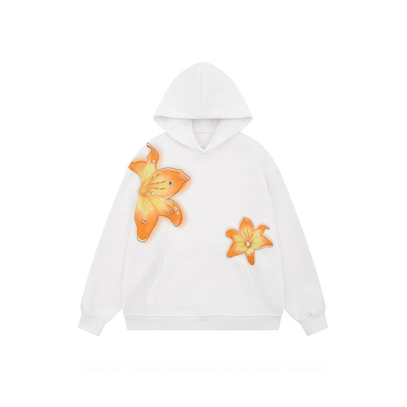 【トップス】花柄 パーカー レディース ゆったり ユニセックス アメリカンストリート レイジースタイル【FCシリーズ】