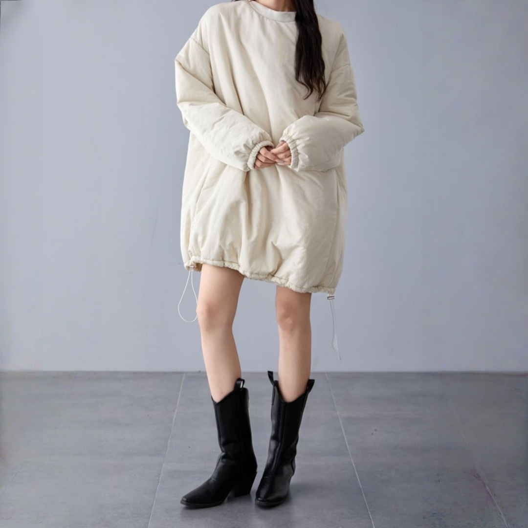 【アウター】春 秋 冬 ドローストリング ポケット 綿入れ ジャケット 【JZシリーズ】