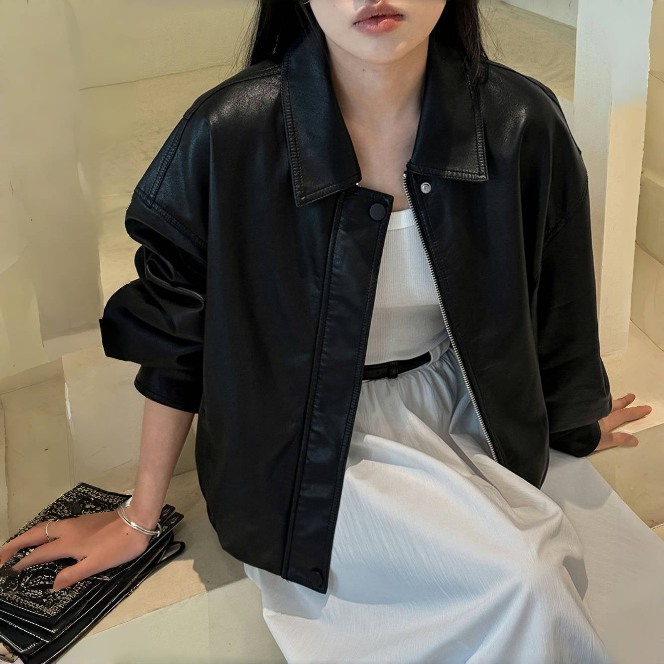 【アウター】春 秋 高見え PUレザー ファッショナブルでカジュアル ジャケット  【JZシリーズ】