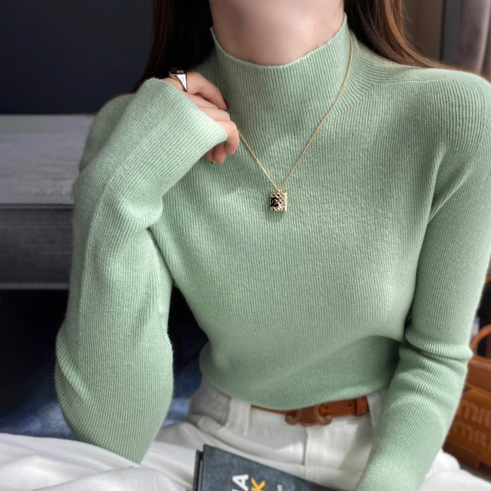 【トップス】🎨15色展開！ハーフタートルネックインナートップス 🏷️超万能＆必携アイテム シームレス一体型デザイン【JZシリーズ】