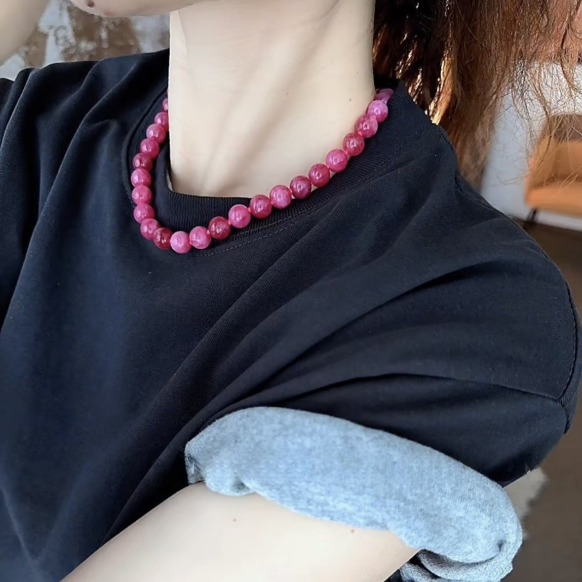 【🎁 B2G1｜先行スタート！】【グッズ】春 秋 夏  シンプル ローズチョーカーネックレス