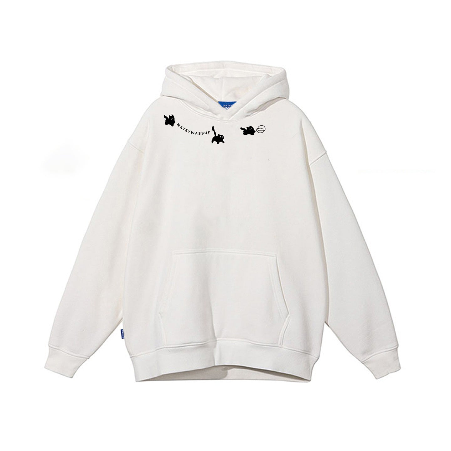 6カラー【トップス】😻猫プリント 子猫 フード付き スウェット ユニセックス 冬 裏起毛 パーカー【FCシリーズ】