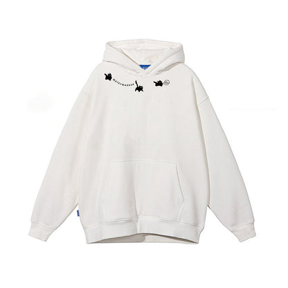 6カラー【トップス】😻猫プリント 子猫 フード付き スウェット ユニセックス 冬 裏起毛 パーカー【FCシリーズ】