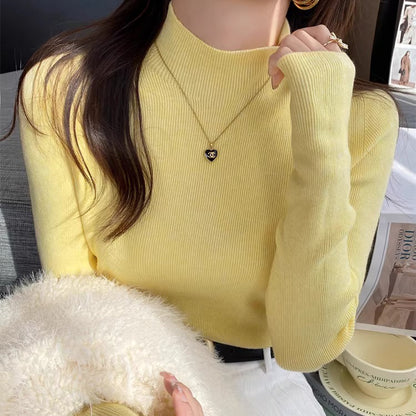 【トップス】🎨15色展開！ハーフタートルネックインナートップス 🏷️超万能＆必携アイテム シームレス一体型デザイン【JZシリーズ】