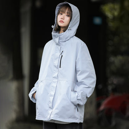 【アウター】ユニセックス アウトドア マウンテンパーカー ゆったりシルエット 3WAY仕様 着脱可能 カップル向け ジャケット【FCシリーズ】