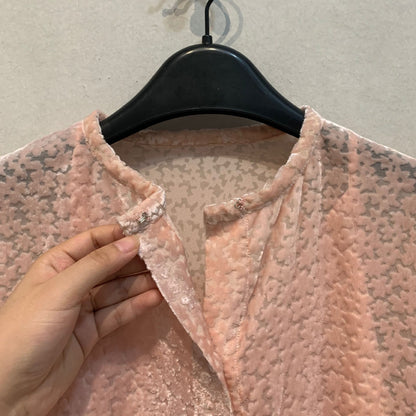 【ワンピース】フロッキー加工 ヴィンテージ風 秋冬ハイエンド ロングワンピース 【JZシリーズ】