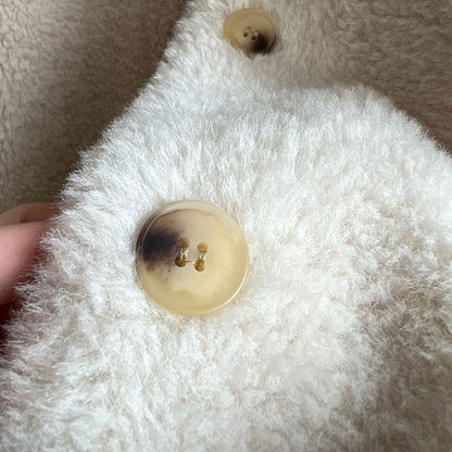 【アウター】春 秋 冬 ボア 手袋付き ムートン風 テーラードカラー コート 【JZシリーズ】