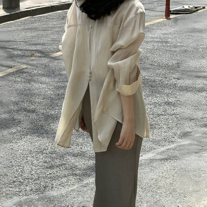 【トップス】夏 日焼け止め ルーズ シャツ 【SNシリーズ】