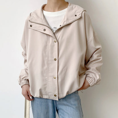 【24AW】【アウター】6color シンプル ルーズ 無地 レジャー ジャケット