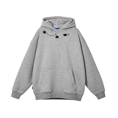 6カラー【トップス】😻猫プリント 子猫 フード付き スウェット ユニセックス 冬 裏起毛 パーカー【FCシリーズ】