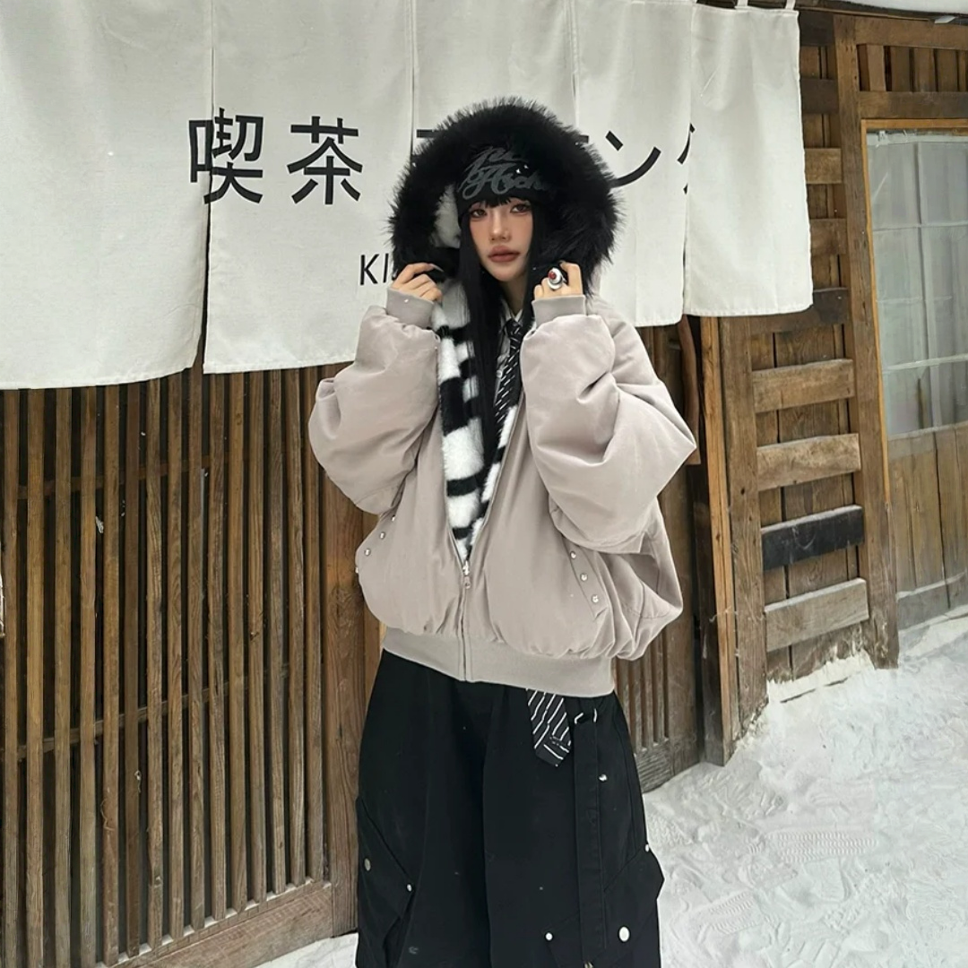 【アウター】アメリカン風 厚手 春 秋 冬 リバーシブル フード付き ジャケット 【FCシリーズ】