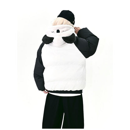 【アウター】韓国風 ゆったり 動物耳 目立つ 売れ筋  フード付き 綿入れコート【FCシリーズ】