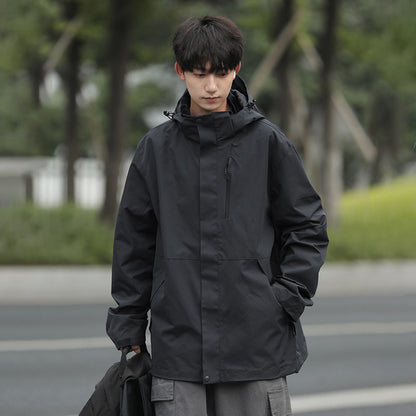 【アウター】ユニセックス アウトドア マウンテンパーカー ゆったりシルエット 3WAY仕様 着脱可能 カップル向け ジャケット【FCシリーズ】