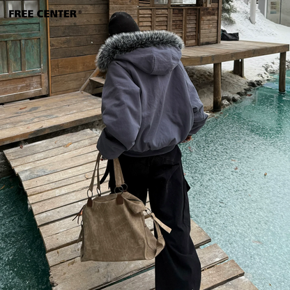 【アウター】アメリカン風 厚手 春 秋 冬 リバーシブル フード付き ジャケット 【FCシリーズ】