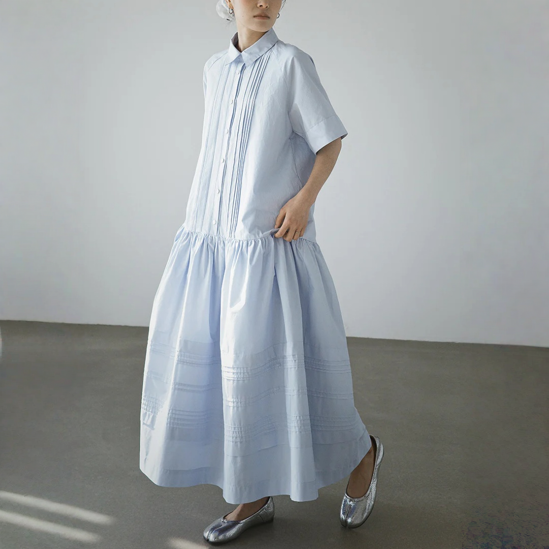 【ワンピース】シンプル 日系・上品 細見え 半袖 ワンピース 【JZシリーズ】