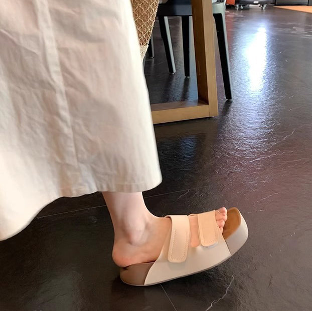 【シューズ】夏 厚底 ダブルマジックテープ 外履き対応 ビルケンサンダル