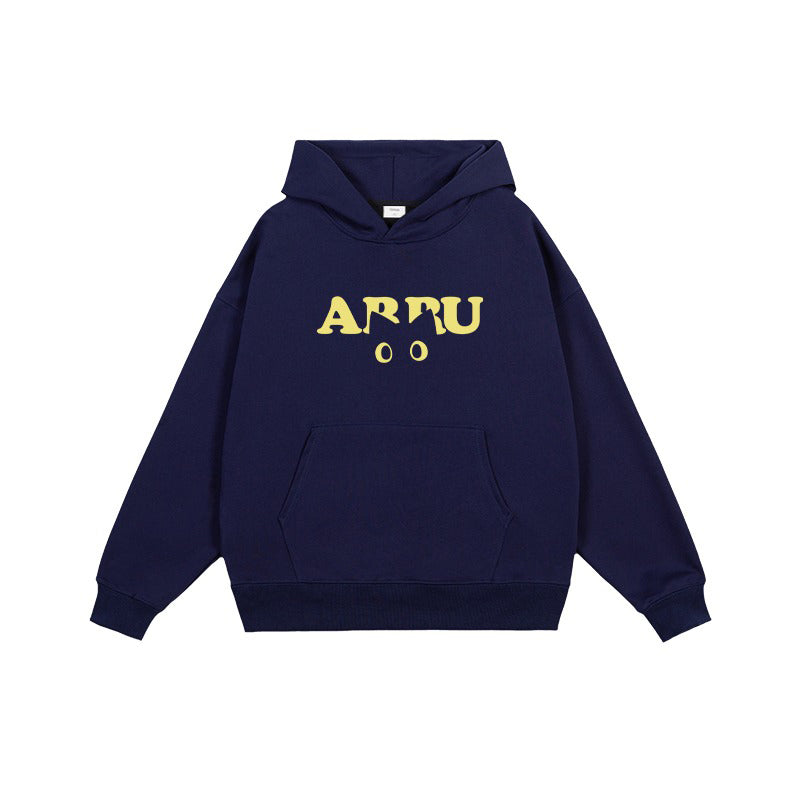 全7色【トップス】👀猫プリント キャットアイ パーカー 秋冬 ユニセックス ペア着用OK ストリート【FCシリーズ】