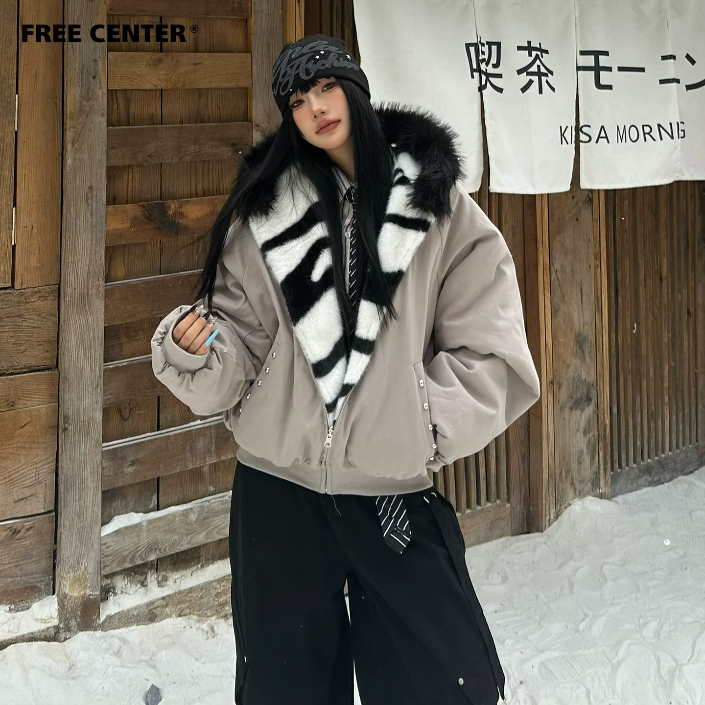 【アウター】アメリカン風 厚手 春 秋 冬 リバーシブル フード付き ジャケット 【FCシリーズ】