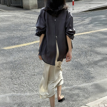 【トップス】夏 日焼け止め ルーズ シャツ 【SNシリーズ】