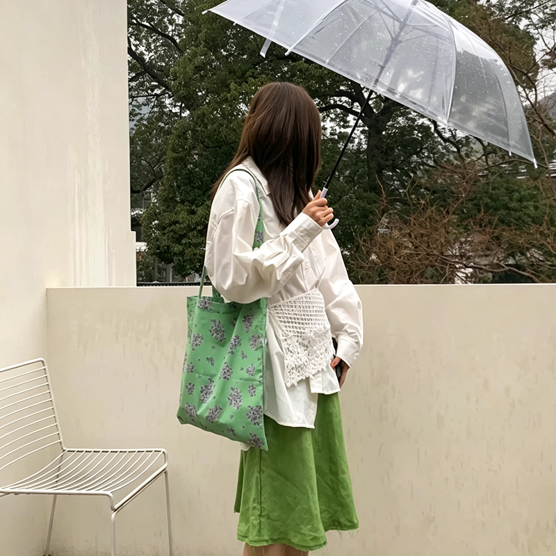 【バッグ】ミントグリーン 花柄ショルダーバッグ レディース 韓国風 斜め掛けバッグ 軽量 フェミニン 夏アイテム
