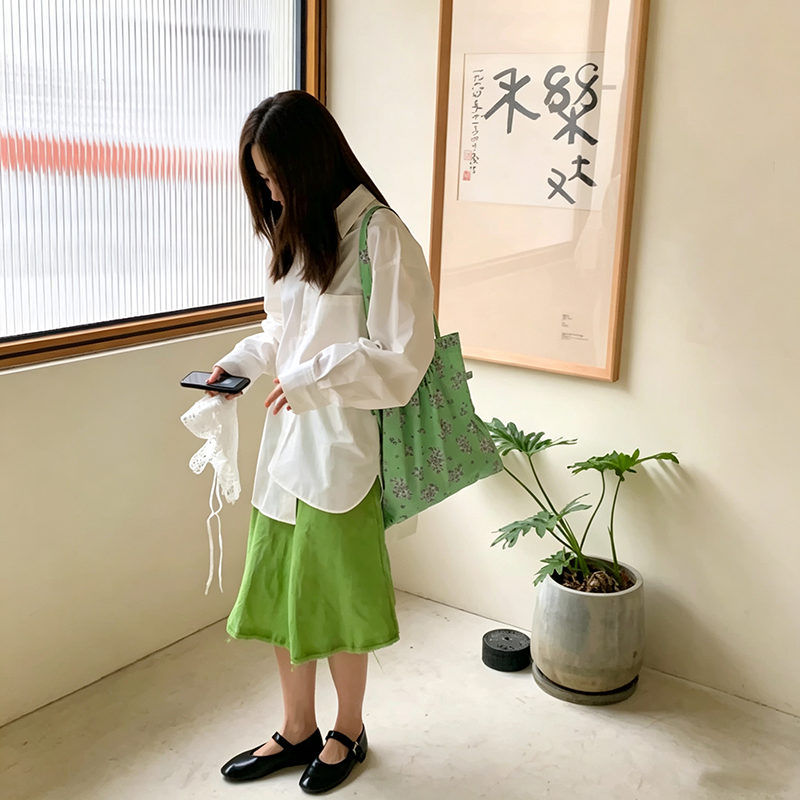 【バッグ】ミントグリーン 花柄ショルダーバッグ レディース 韓国風 斜め掛けバッグ 軽量 フェミニン 夏アイテム