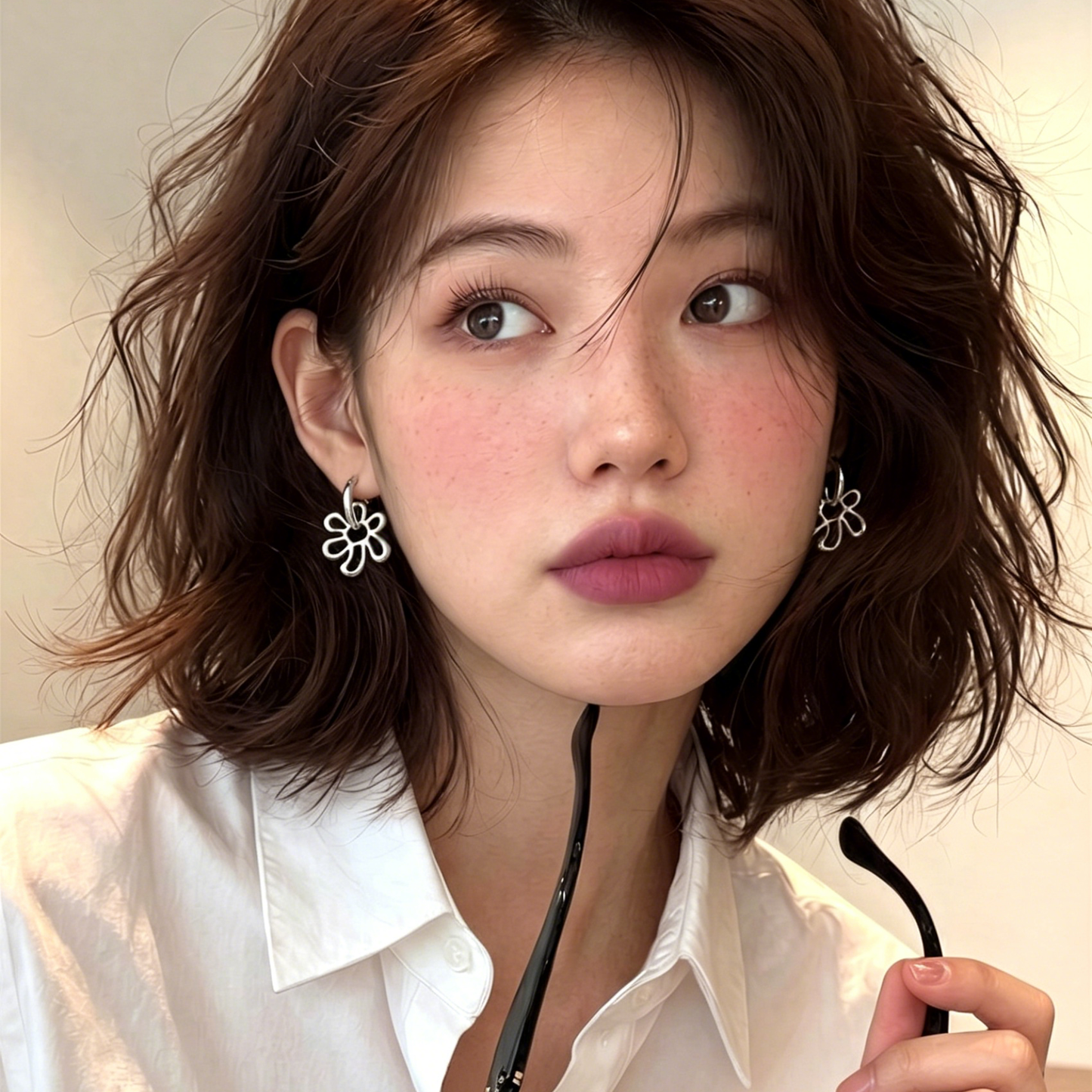 【グッズ】ピアス レディース シルバー メタル 2WAY フープピアス フレンチ風 上品 シンプル アクセサリー