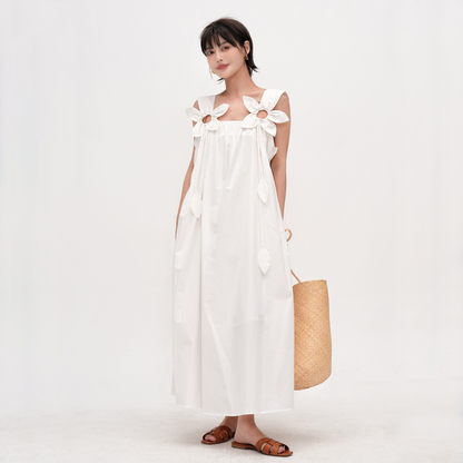 【ワンピース】【15～18日内発送】夏 リゾート風 バックオープン キャミワンピース  【JZシリーズ】