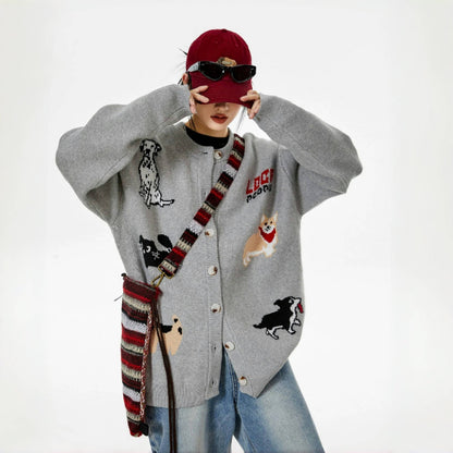 【アウター】キュート 春秋 ストリート ニット カーディガン ジャケット 【FCシリーズ】