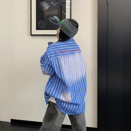 【アウター】ヴィンテージ加工 ストライプ ジャケット アウター 【FCシリーズ】