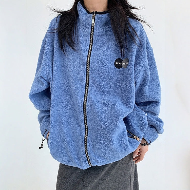 【アウター】春 秋 冬 フリース スタンドカラー オーバーシルエット ジャケット 【FCシリーズ】