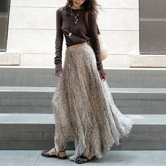 【セットアップ】【単品注文】韓国風上下セット Tシャツ＋スカート そのままコーデ完成 カフェカラー 減齢見え おしゃれコーデ【SHシリーズ】