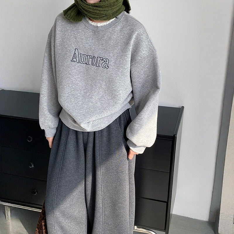 【トップス】厚手 裏起毛 レース飾り 春 秋 冬 刺繍 パーカー 【JZシリーズ】