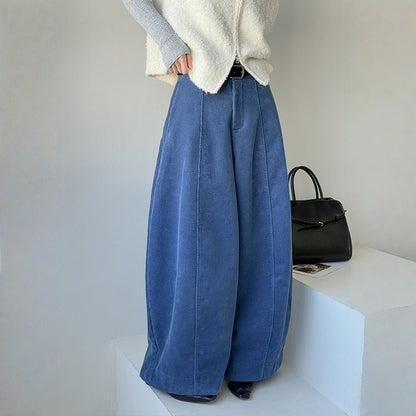 【ボトムス】コーデュロイ 上品見え トレンド感 ゆったり パンツ 【JZシリーズ】