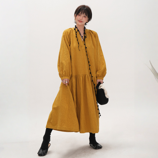 【ワンピース】【15～20日内発送】春 秋 冬  ゆったり 細見え 着回し抜群 ワンピース 【JZシリーズ】