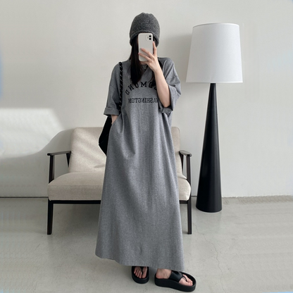 【ワンピース】夏 ルーズ アルファベット カジュアル タンクトップ ワンピース 【FCシリーズ】