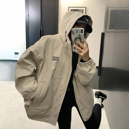 【アウター】リラックス感 フード付き ジャケットレディース 立体シルエット モードカジュアル【FCシリーズ】