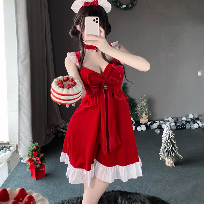 【クリスマス】新年コーデ可愛いプリンセスワンピースパーティー制服舞台クリスマス衣装