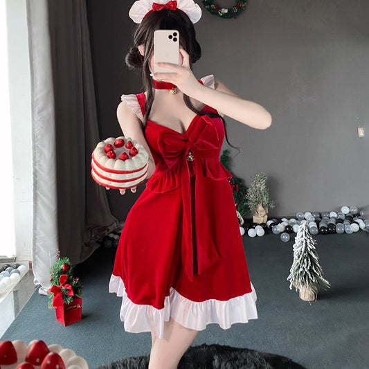 【クリスマス】新年コーデ可愛いプリンセスワンピースパーティー制服舞台クリスマス衣装